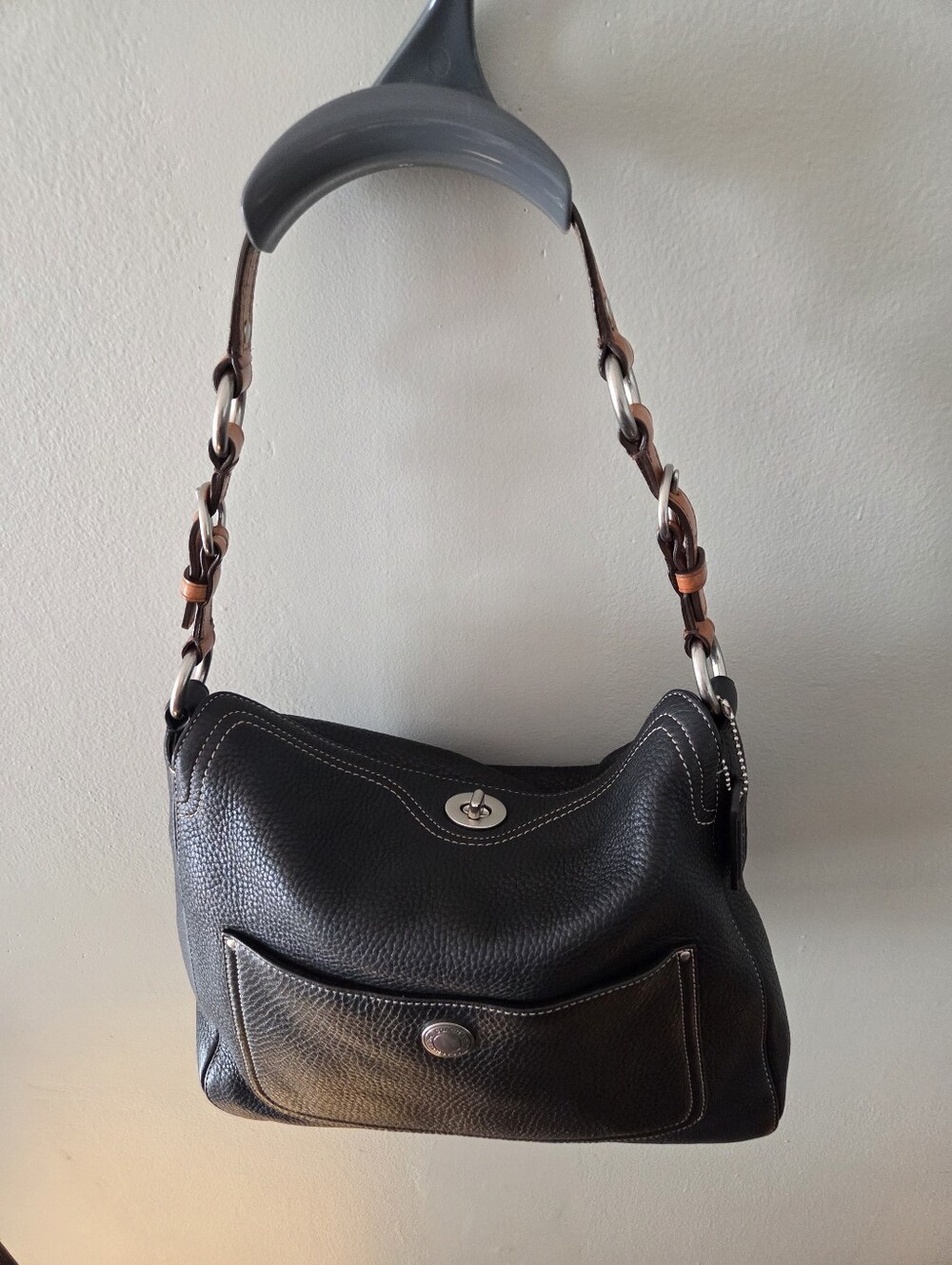 Coach 2006 Chelsea Pebbled Leather Shoulder Bag  (10132) - Picture 10 of 12